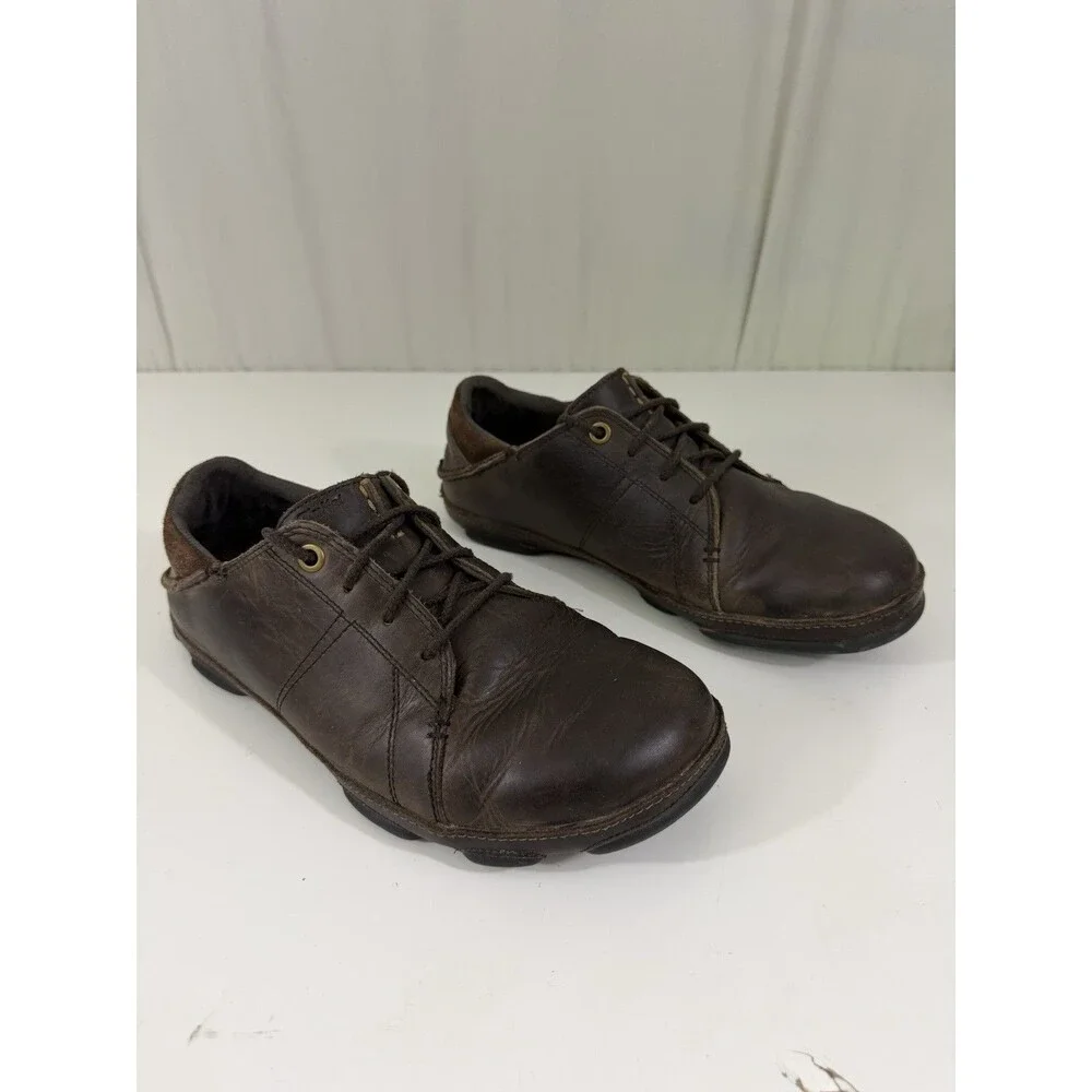 OluKai Hano Men’s Brown Leather Shoes Oxford Lace-Up Sneaker Casual Size 9 EU 42